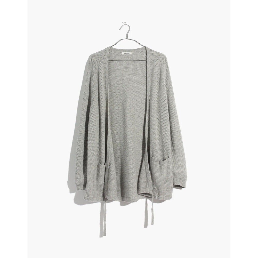 Madewell Palisades Light Gray Longline Cardigan Duster Sweater M Lagenlook Flowy